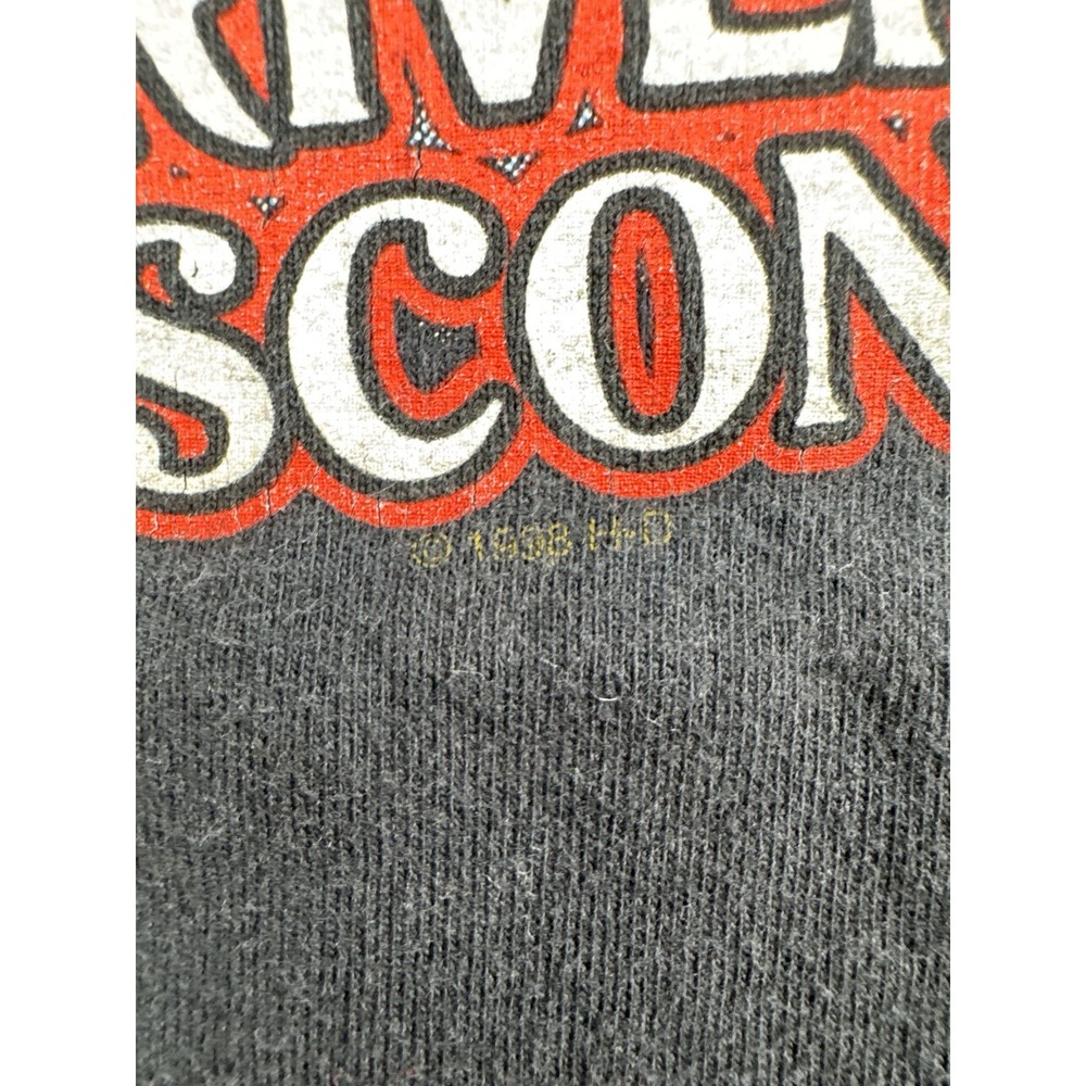 Vintage 1998 Harley Davidson Shirt USA Made Al Muth Wisconsin Back Hit XL - Picture 12 of 16